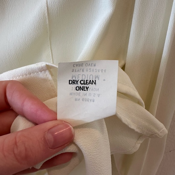 abs Vintage Cream/Pale Yellow Button Down (Medium) - Picture 5 of 6